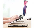 Bluebird 1 Set Laptop Stand More Thicken Strong Construction Aluminium Alloy Height Adjustable Laptop Support for Home - Black