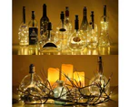 10pcs Led Wine Cork String Lights - 1m 10 Lights Warm White