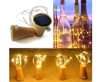 10pcs Led Wine Cork String Lights - 1m 10 Lights Warm White