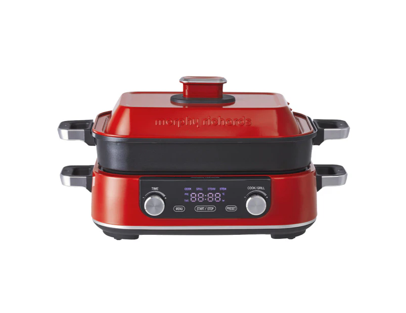 Morphy Richards 1600W Digital N-Stick Multifunction Electric Cooker Pot/Pan Red
