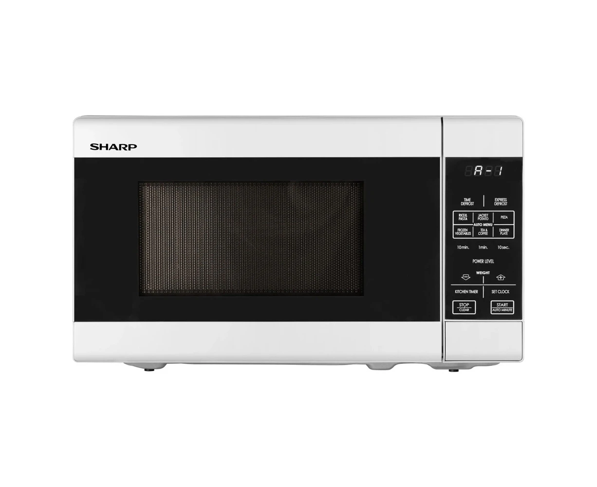 Sharp R211DW 20L Microwave Oven 750W Kitchen/Food Cooking/Re Heating/Defrost WHT