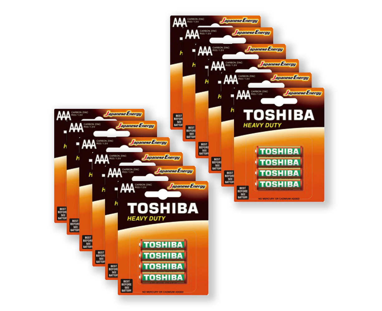 48pc Toshiba 1.5v Heavy Duty AAA Batteries Alkaline High Performance Battery