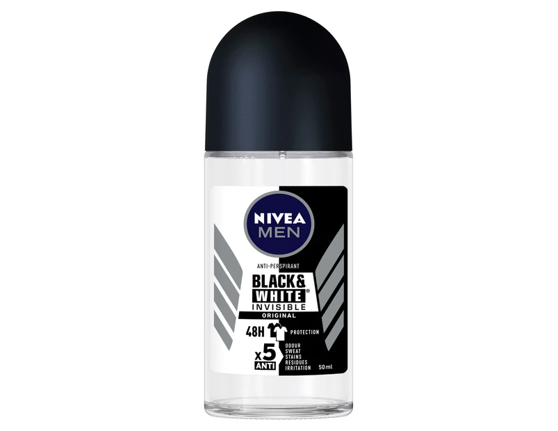 Nivea Men Anti-Perspirant Roll On Black & White Invisible 50ML