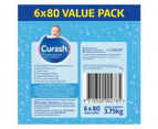 Curash Simply Water Baby Wipes (6x80) Carton of 480's