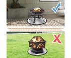 Fireproof Silicone Fire Pit, High Temperature Fire Pit With Storage Bag, Deck Protector, Under Grill Mat, Grill Mat, Portable Fire Pit
