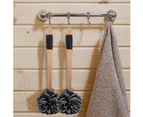 2PCS-Wooden Handle Bath Brush Bath Loofah Back Scrubber with Long Handle Stick-Bamboo Charcoal Loofah Sponge Shower Exfoliating
