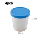 Mini Tubs Set of 4, Tight-Fitting Silicone Lid, Easy Stacking Reusable Ice Cream Container