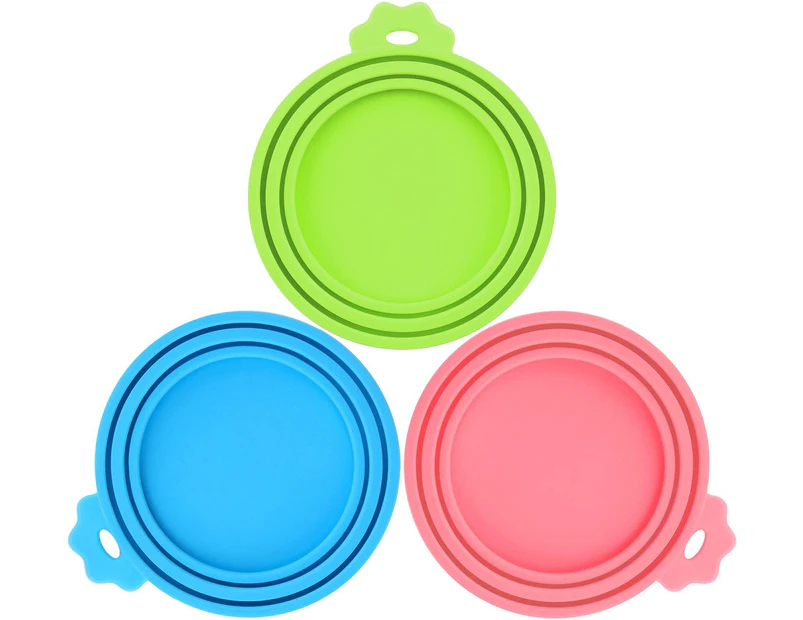Pet Food Can Covers 3 Pack Silicone Can Lids Caps For Dog Cat Wet Food,Universal Size Fit Most Standard Size Canned Dog And Cat Food