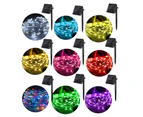 Sunshine String Lights Reusable Two Light Modes Silicone Outdoor Solar String Lights for Garden-Multi-Color 10M