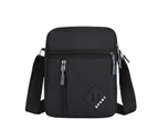 Men Messenger Bag Adjustable Strap Large Capacity Sling Pack Multi Pockets Waterproof Crossbody Shoulder Bag Satchel Purse for Outdoor - Black