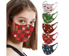10Pcs Set Christmas Themed Washable Face Masks