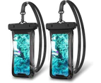 Cell Phone Waterproof Case (2 Pieces), Universal Cell Phone Water Protection Case, Waterproof Cell Phone Case