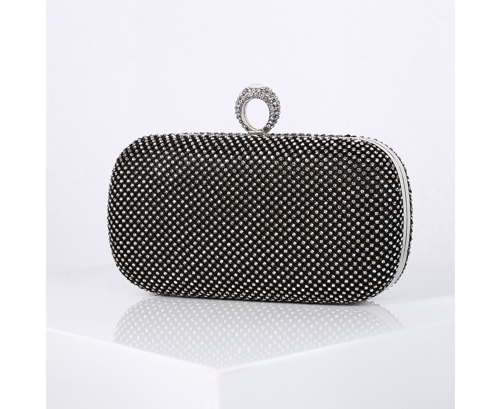 Wholesale Glitter Diamond Finger Ring Full Rhinestone Purses Golden Clutch  Bag for Wedding Party Evening Bags From m.