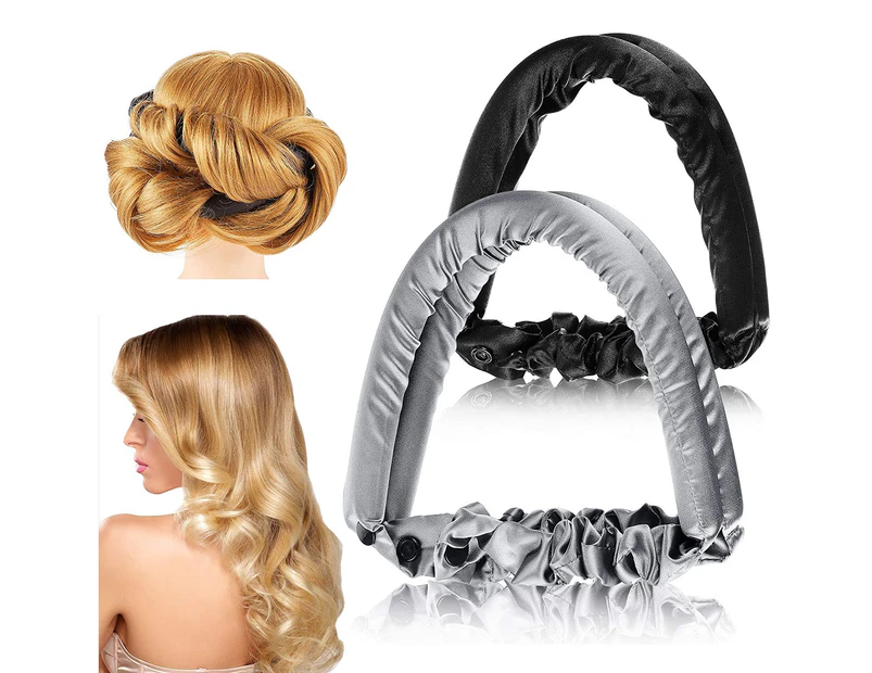 2 Pieces Hair Curl Ribbon No Heat Curler Natural Curl Long Hair Rollers Heatless Curl Ribbon Hair Curlers Styles