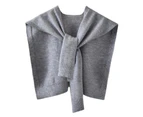 Women Shawl Super Soft Wear Resistant Eye-catching Women All-Match Knitting Shawl Long Neck Wrap Birthday Gift Grey