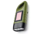 Hand Cranking Solar Powered Rechargeable Flashlight Emergency Led Flashlight  Quick Snap Clip Backpack Flashlight Torch