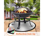 Silicone Fireproof Fire Pit Mat, Fire Pit High Temperature Mat With Storage Bag, Barbecue Mat, Portable Fire Pit