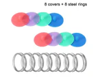 Silicone Jar Lid, Waterless Airlock Proofing Lid for Wide Neck Jars-8pcs cover and 8pcs steel ring