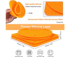 Silicone Trivet, 4 Pcs Non-Slip Multi-Purpose Trivet Heat-Resistant Thermal Mats, for Opening Jars, Cutlery Holder, Oven Gloves, Pot Holder (Orange)
