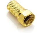 Set of 10 Gold Plated Screw-in F Connectors Rubber Gasket for Multiswitch Coaxial Antenna Cable - 10 Pieces