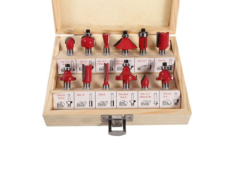 Router Bits 12Pcs Router Bit Set 12.7mm Router Bits Groove Cutters For Woodworking Tools Cemented Carbide Woodworking Tool
