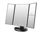 Makeup Mirror with Lights 22 Led Vanity Mirror with 2X/3X Magnification,Touch Screen,Portable Lighted Makeup Mirror 180 Degree Rotation