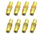 8 Pieces RCA Female to Female Coupler Adapter, Audio Video Cables Connector