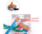 10Pcs Premium Lever-Nut Wire Connector Set, 8 Ports Compact Conductor Wire Connectors, Compact Spring Connector Terminal Block