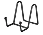 4ps-Metal Display Stand-E3 Inch(4 Pcs) Black Metal Plate Rack Plate Holder Iron Easel Display Stand 4ps-E3 inch metal display