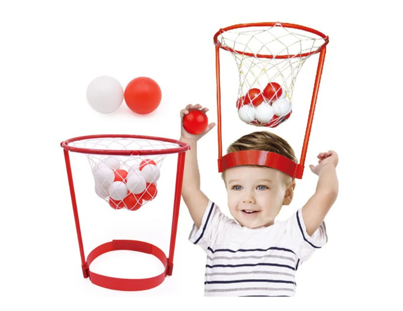 Head Basketball Hoop With 20 Pcs Balls Adjustable Head Hoop Game Shooting Ball Outdoor Overhead Basketball