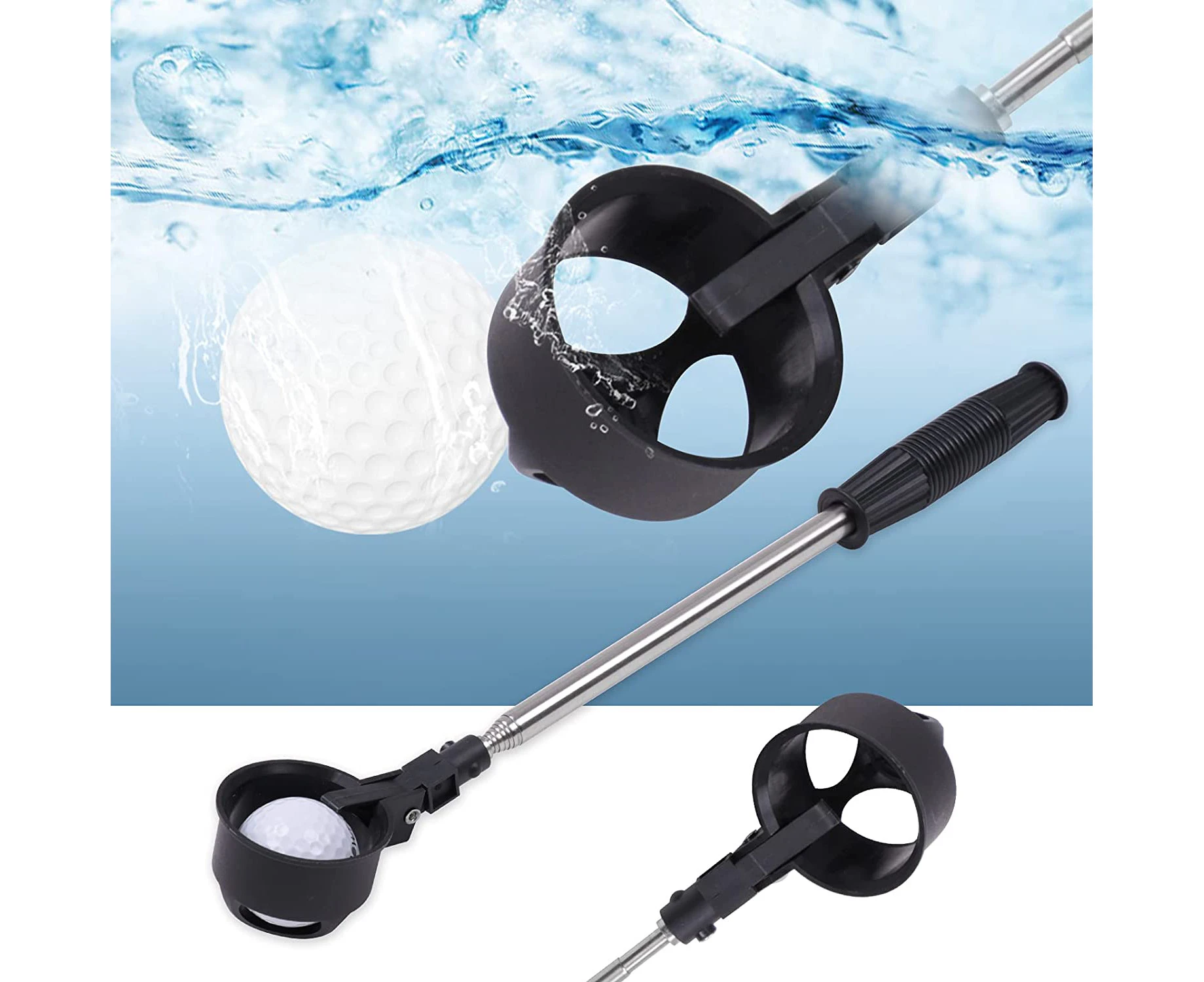 Golf Ball Retriever Telescopic,Stainless Telescopic Extendable Golf Ball Pick Up Retriever golf catcher