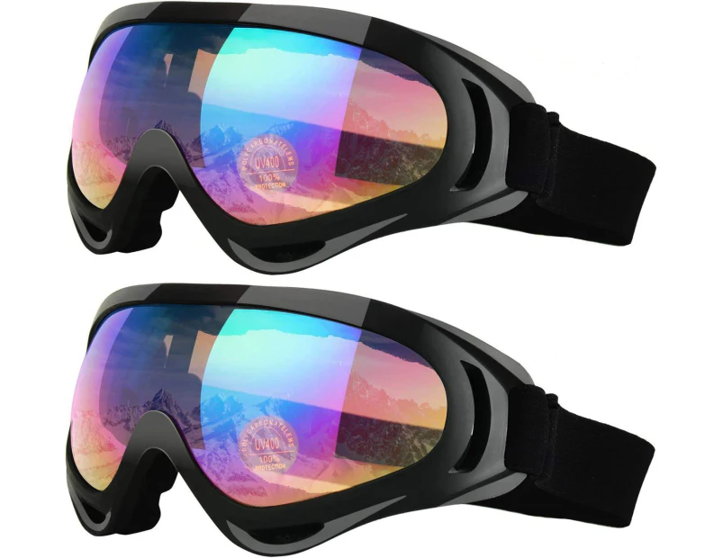 Ski Goggles, Skiing Snowboard Goggles, Snowboarding Snow Goggles Glasses with Anti Fog Wind Resistance Anti-Glare Lenses