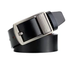 Fashion Male Man Faux Leather Belt Strap Alloy Pin Buckle Pants Waistband Gift Black