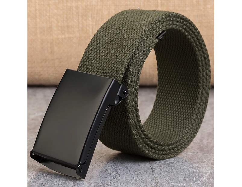 Men Belt Wide Pure Color Fabric Simple Women Waist Strap for Daily Wear Army Green