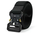 Solid Portable Lightweight Men Belt Quick Dry Wear-resistant Buckle Belt Outdoor Supply Black