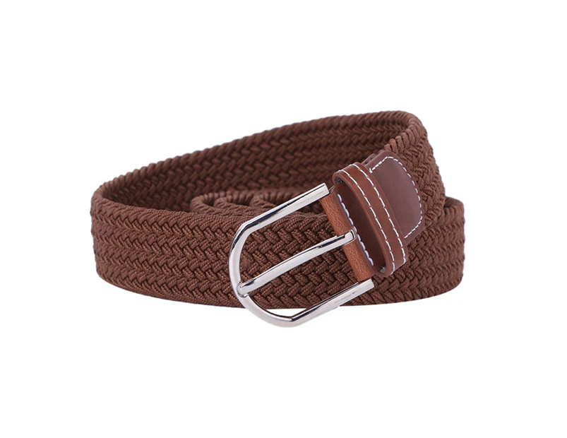 Unisex Belt Handmade Braided Wear-resistant Pin Buckle Twill Waist Belt for Daily Wear One Size E