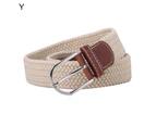 Unisex Belt Handmade Braided Wear-resistant Pin Buckle Twill Waist Belt for Daily Wear One Size Y