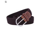 Unisex Belt Handmade Braided Wear-resistant Pin Buckle Twill Waist Belt for Daily Wear One Size G