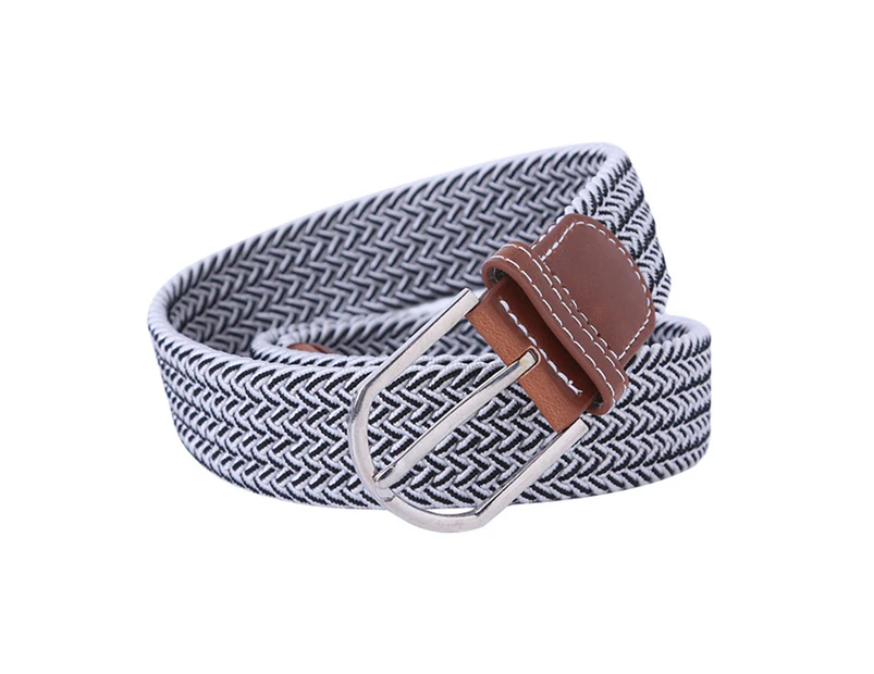 Unisex Belt Handmade Braided Wear-resistant Pin Buckle Twill Waist Belt for Daily Wear One Size H
