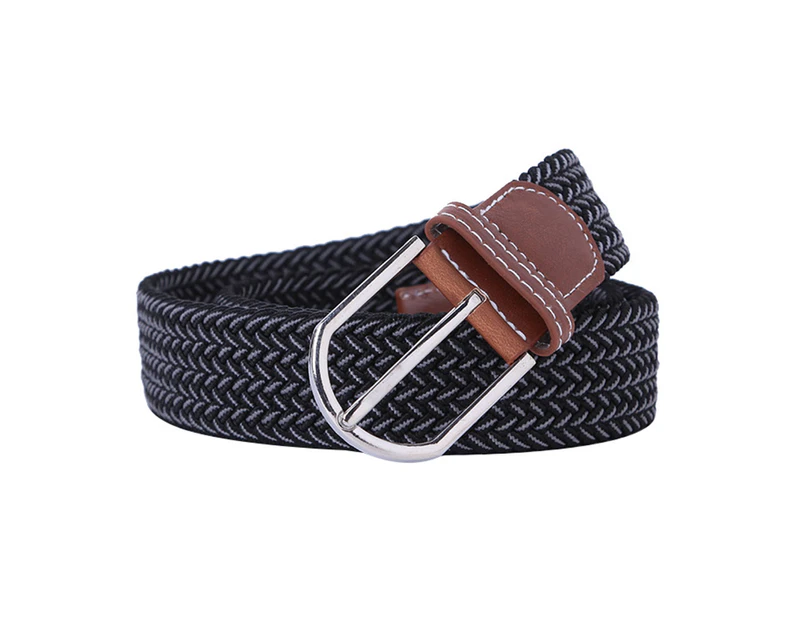 Unisex Belt Handmade Braided Wear-resistant Pin Buckle Twill Waist Belt for Daily Wear One Size L