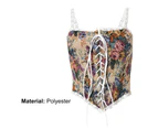 Women Corset Jacquard Floral Pattern Spring Autumn Sleeveless Lace Push Up Body Shaper Belt for Dating