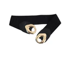 Fashion Belt Fit Wild Exquisite Everyday Wear Accessory Wide Elastic Waist Belt for Date Black