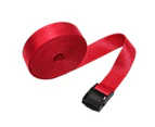3.0m High Density Solid Pressing Buckle Strong Bearing Cargo Strap Car Motorcycle Tow Rope Strong Belt for Home Red