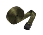 3.0m High Density Solid Pressing Buckle Strong Bearing Cargo Strap Car Motorcycle Tow Rope Strong Belt for Home Army Green