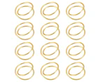 Napkin Rings，Simple Alloy Napkin Rings Serviette Napkin Holder Ring for Weddings, Receptions, Dinner Party, Christmas, Buffet Table Decor