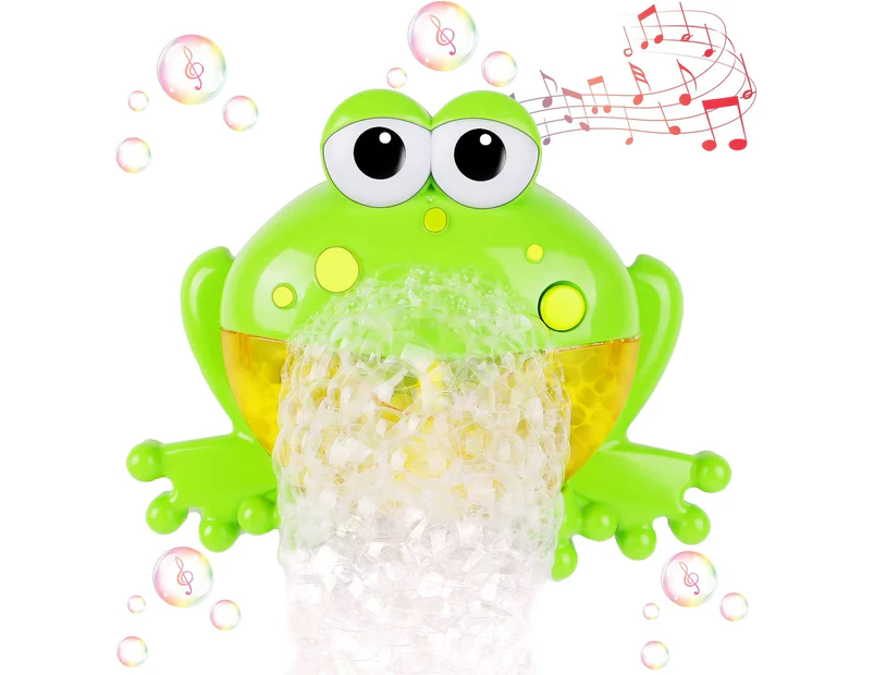 Frog Bubble Maker Foam Blower Bubbling Making Machine, Nursery Rhyme Musical Toy