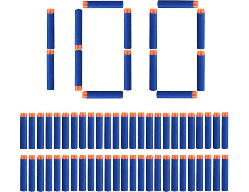 Nerf darts, pack of 100, 7.2 cm, blue foam for Nerf N-Streik Elite series,  toy gun.