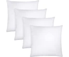 Throw Pillows Insert (Pack of 4, White) -  Bed and Couch Pillows - Indoor Decorative Pillows