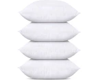 Throw Pillows Insert (Pack of 4, White) -  Bed and Couch Pillows - Indoor Decorative Pillows