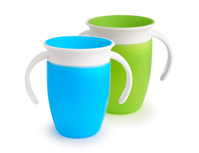 2Pcs Baby Baby Children Drink Water Cup Blue+Green